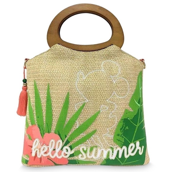 Mickey Mouse Tropical Raffia Handbag - Picture 1 of 8